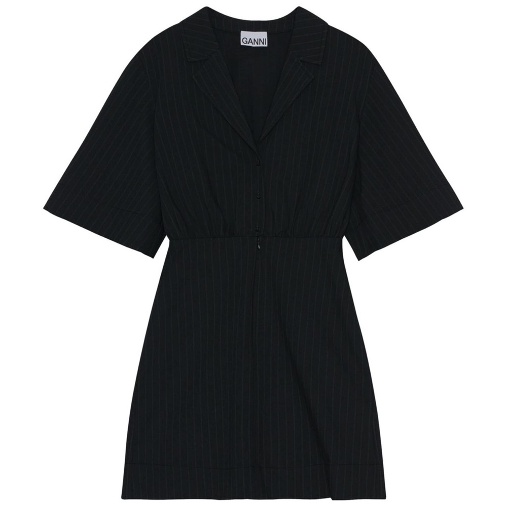 NWT GANNI pinstripe shirt mini dress